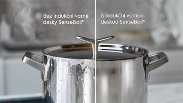 Převaření hrnce bez technologie SenseBoil